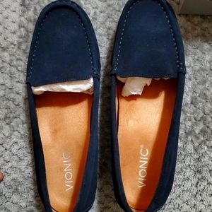 NWT VIONIC BLUE SUEDE LEATHER SHOES SIZE 8